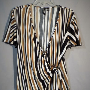 striped cross over top with side tye